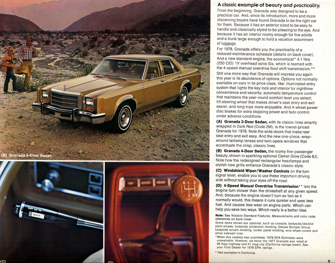 1978 Ford Granada Brochure Page 6
